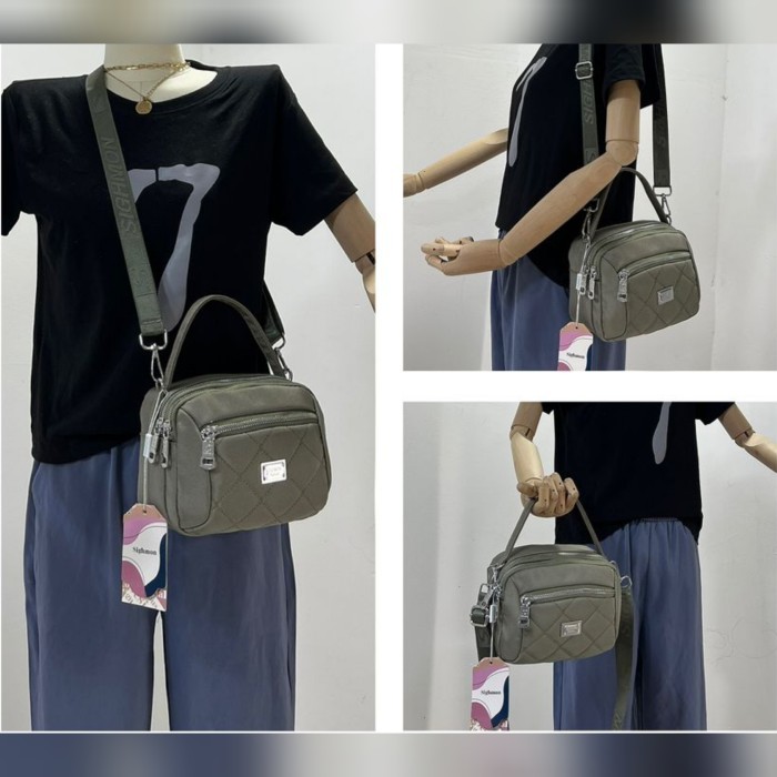 TAS WANITA ORI SIGHMON KANVAS BORDIR 2IN1 SGH02053 3SLETING