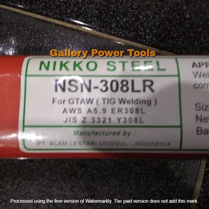 Kawat Las Argon TIG Besi NSN 308 LR 1.6 mm per kg NIKKO STEEL