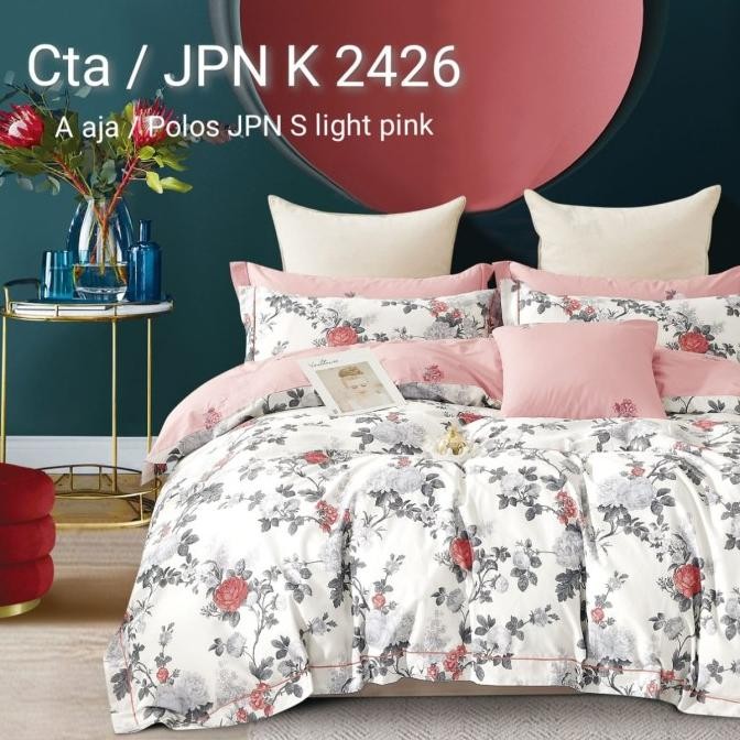 Bedcover Dan Sprei Set Katun Jepang Asli Semua Ukuran Kirana_Kania8