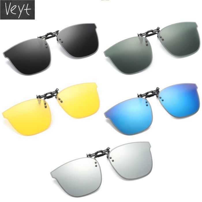 Clip On Kacamata Polarized Flip Up Anti UV Anti Silau