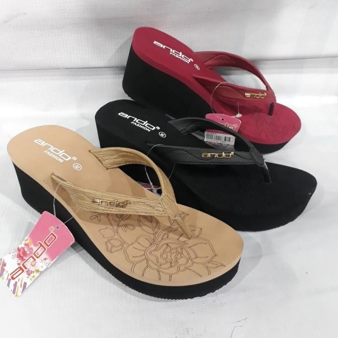 Sandal Jepit Spons Tinggi Ando Wanita Senorita Original Fa_Clnlp2Y