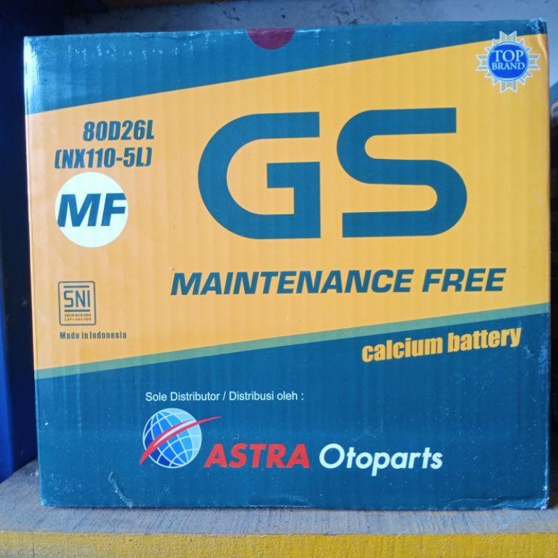 Aki Mf Kering Gs 80D26L Nx110-5L Original Astra Innova Fortuner Diesel Triton