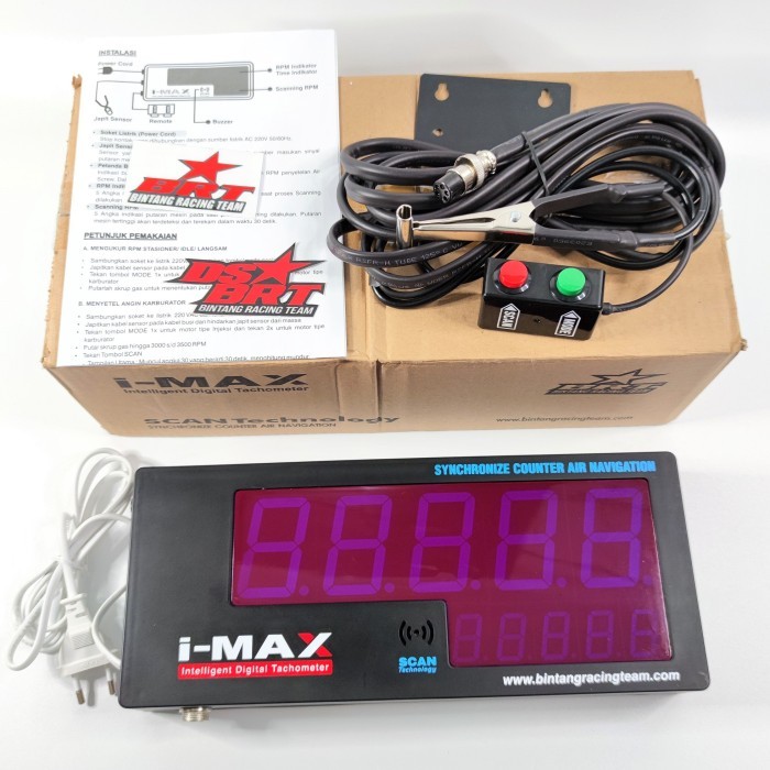 Terlaris Digital Tachometer Imax Brt Rpm Meter Mobil & Motor