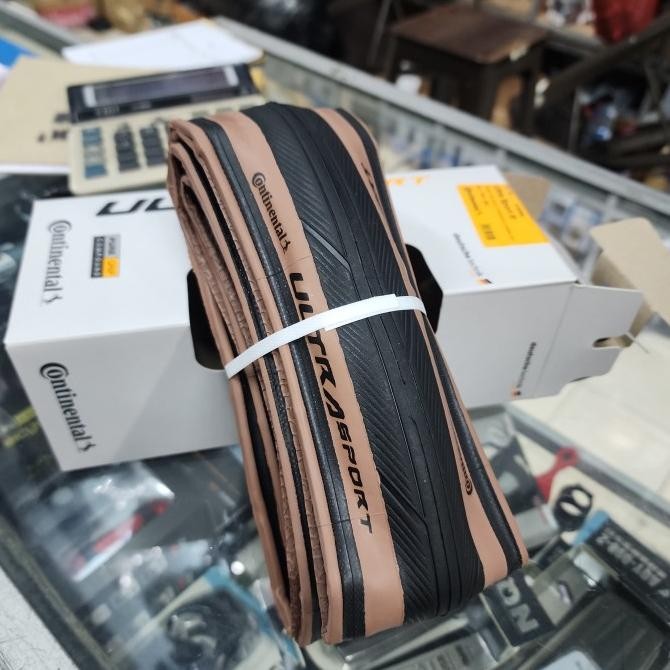 BAN LUAR SEPEDA ROADBIKE CONTINENTAL ULTRA SPORT III 700X28C TAN WALL