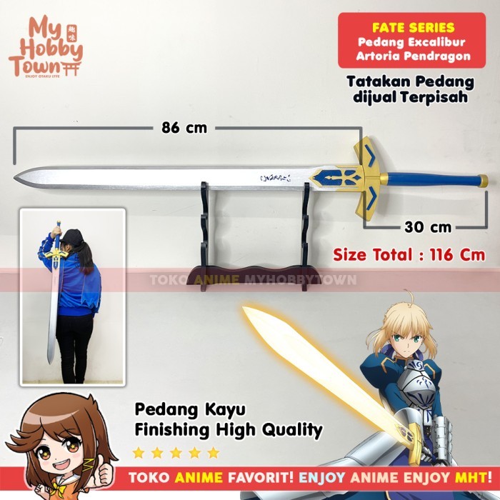 Replika Pedang Kayu Fate Series Excalibur Saber Cosplay Property