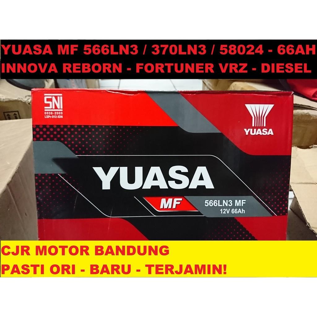 Aki Kering Yuasa Mf 566Ln3 370Ln3 Ln3 Aki Mobil Innova Reborn Fortuner Vrz Diesel 58024 66Ah