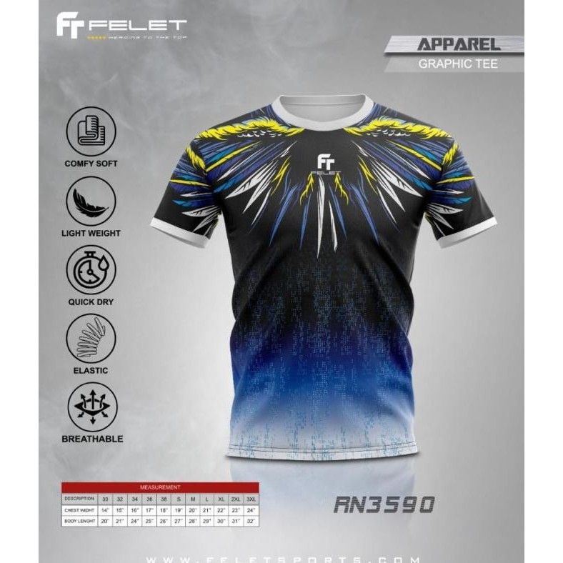 Kaos Baju Badminton Olahraga Felet Original Terlaris