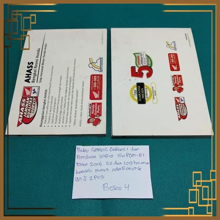 

[KNC] BUKU MANUAL VARIO 150 PGM FI TAHUN 2015 52 DAN 109 HALAMAN MINUS ROBEK