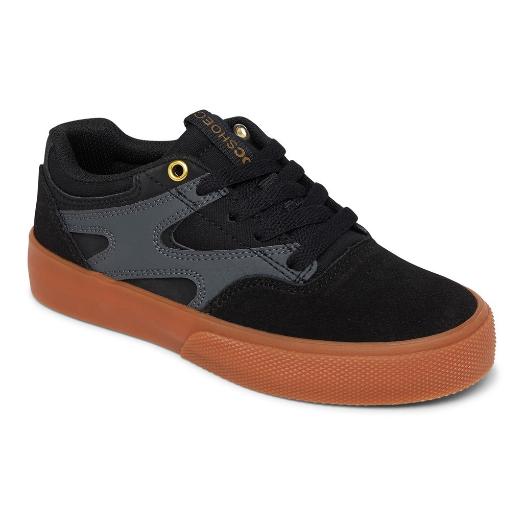 DC Shoes Boy Kalis Vulc Shoes Black/Grey ADBS300355
