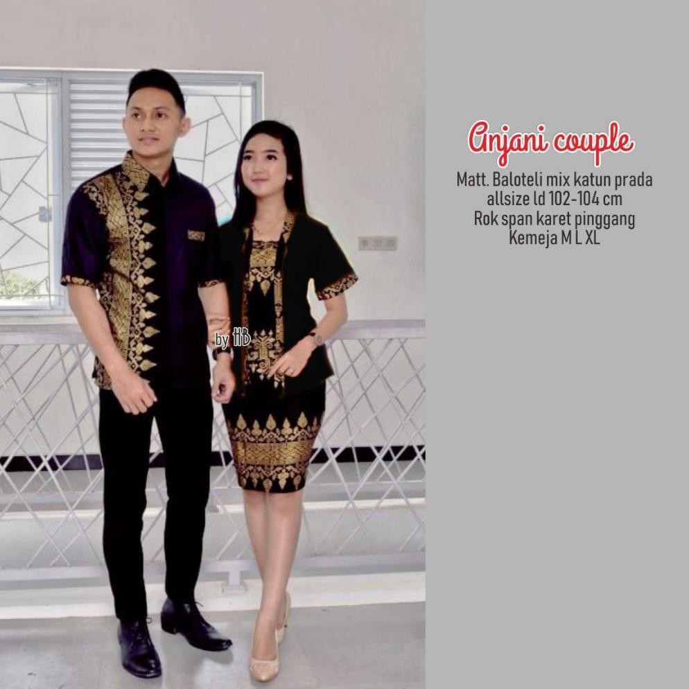 marin kebaya couple batik kebaya kutubaru anjani rok pendek couple natal imlek baju pesta modern