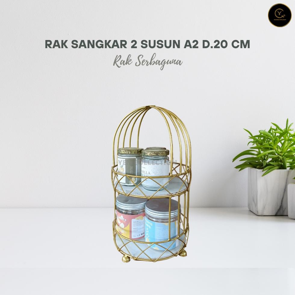 TON>> RAK SANGKAR 2 SUSUN A2 D.20 - RAK BESI DAN KAYU - RAK SERBAGUNA