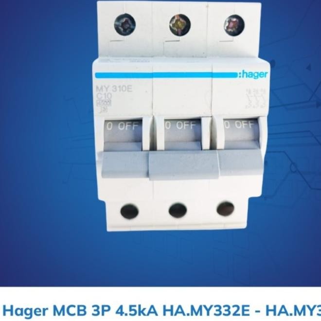 MCB HAGER 16 AMPERE 3 PHASE MCB HAGER 16A 3P