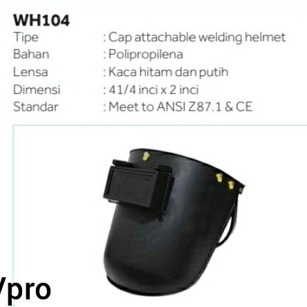 Vpro Helm Las / Kap Las Cap Attachable Welding Helmet