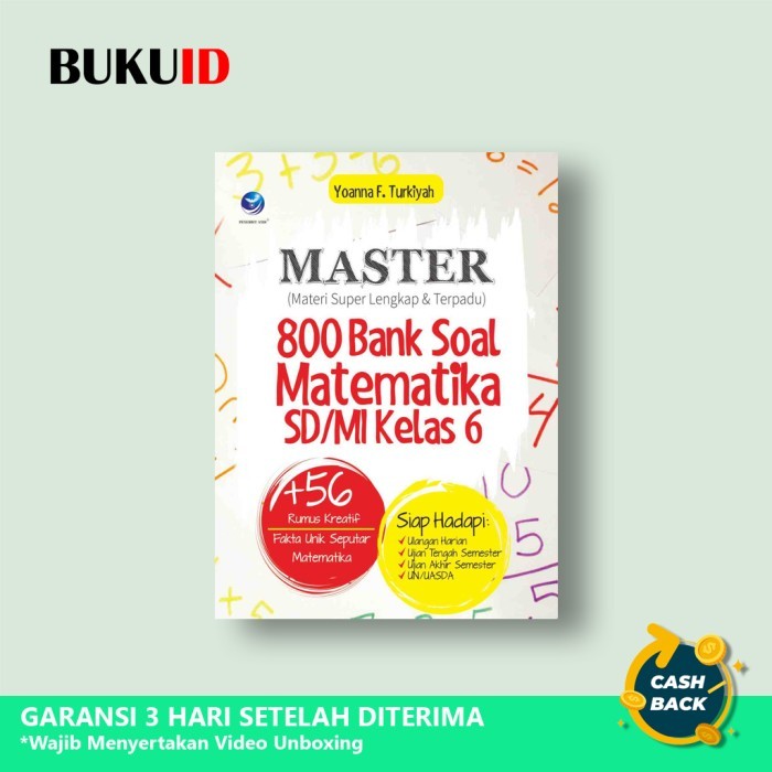 Buku Master 800 Bank Soal Matematika SD/MI Kelas 6