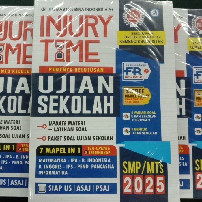 

BUKU SOAL UJIAN SEKOLAH SMP KELAS 9 INJURY TIME US UN SMP / MTS 2024