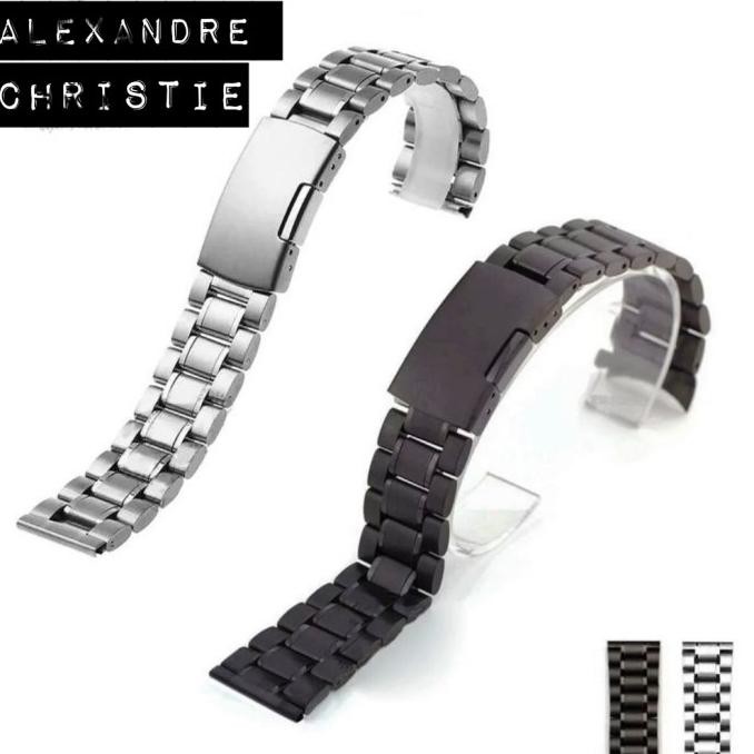 Tali Strap Jam Tangan Pria Rantai Steel Fossil Seiko Alexandre Casio Terlaris
