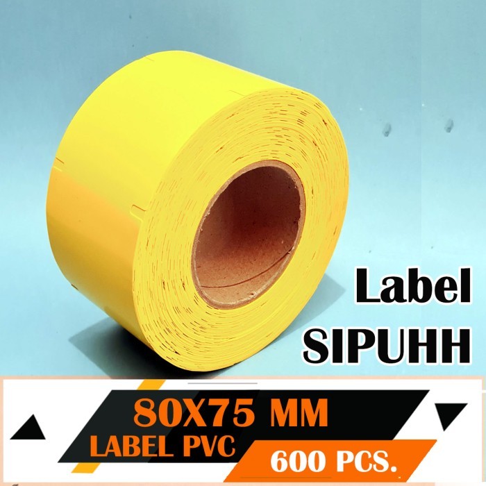 

TERLARIS! Label Sipuhh Perhutani Kuning PVC 80 mm X 75 mm Perforasi 600 Pcs 3