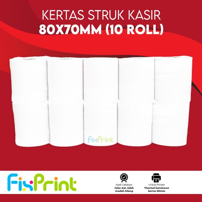 

HOT SALE! Kertas Thermal Kasir 80x70mm 80x80mm Kertas Struk Continous Paper Roll 80x80mm 80x70mm New