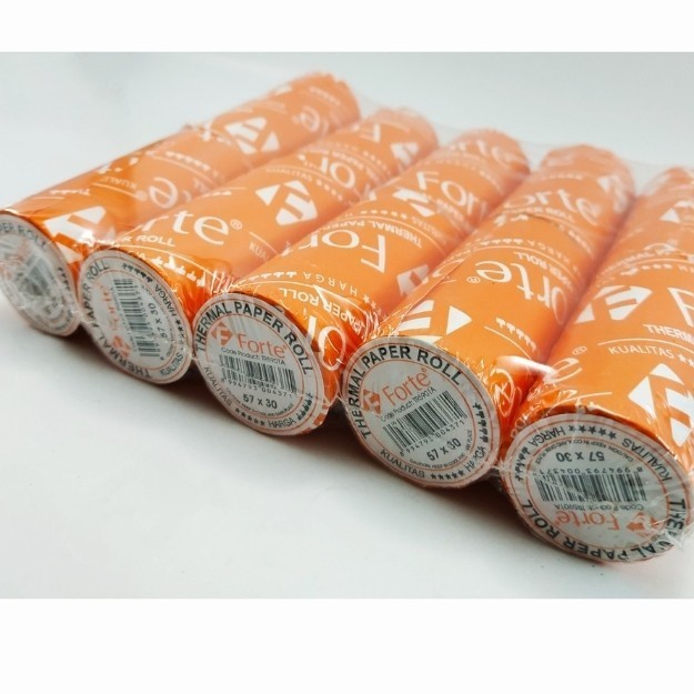 

HOT SALE! Thermal Paper/Kertas Struk Termal FORTE 57 30 MM (isi 10 roll)