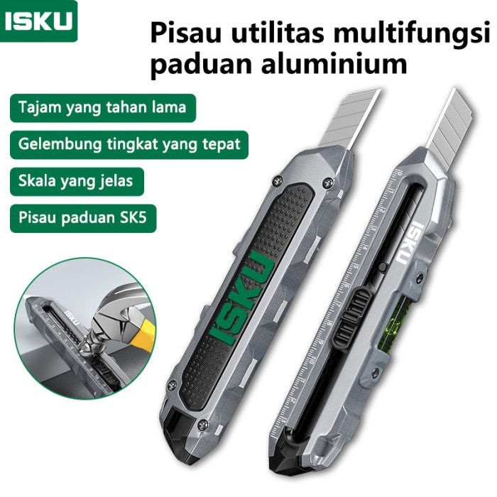 

ISKU Pisau Cutter multifungsi paduan aluminium/Knife Cutter Knife Auto Lock Cutter SK5 Bahan