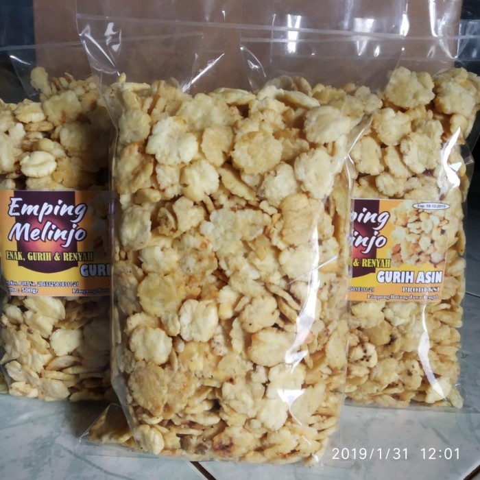 

emping asin crispy 500 gram