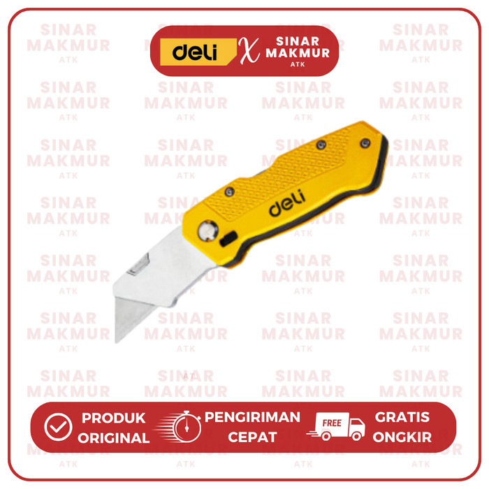 

TERBARU! Utility Knife/Cutter Kayu Aluminium SK2 Auto-lock Deli EDL006Z (Pcs)