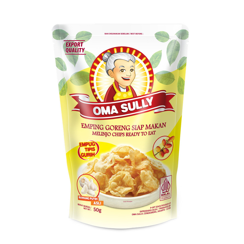 

TERBARU! Emping Goreng Oma Sully 50gr - Original - PAKET 1 LUSIN (12 PACKS)
