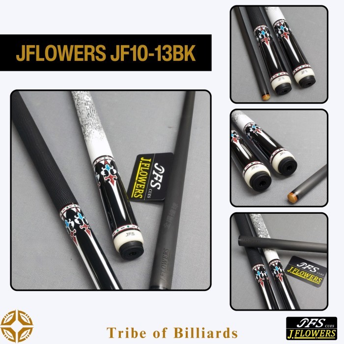 JFLOWERS - Stick Billiard - JF10-13BK (Black/Hitam)