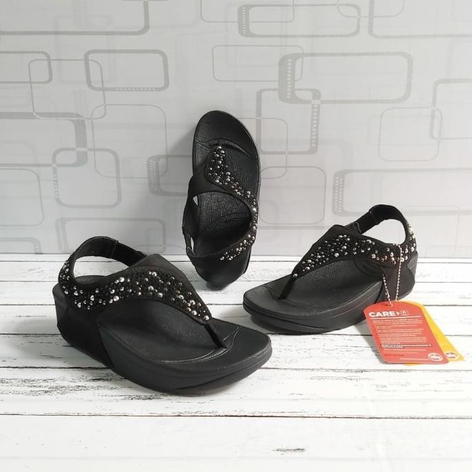Sandal Fitflop Wanita Leaf Crystal / Fitflop / Fitflop Original Terlaris