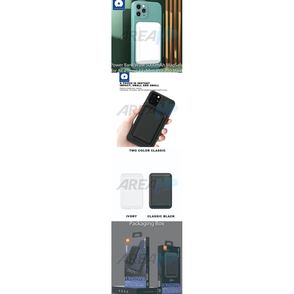 Powerbank Power Bank Wuw 5000mAh MagSafe all iPhone 12 Mini Pro Max Terlaris