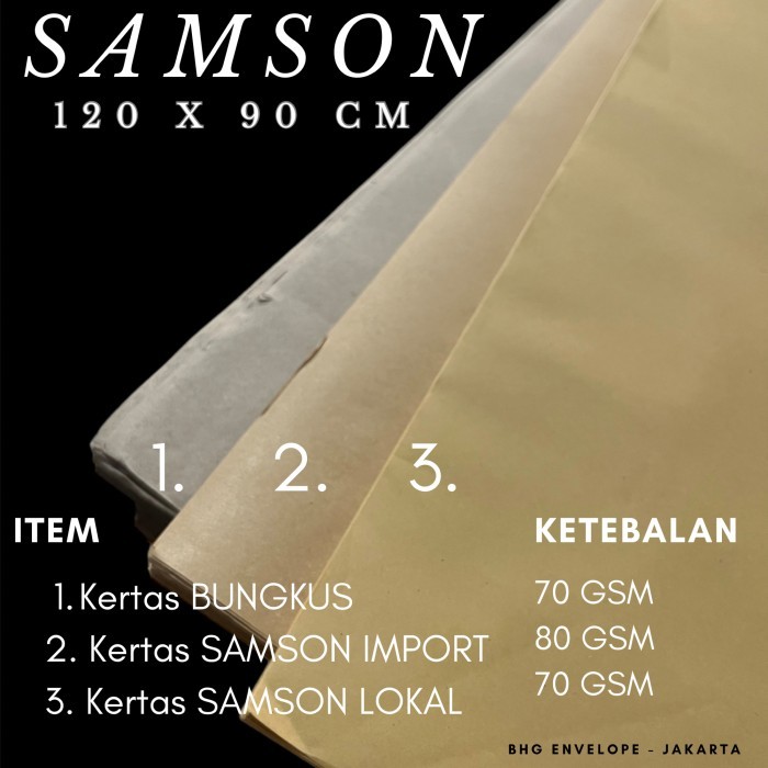 

KERTAS SAMSON 90x120 isi 250lbr