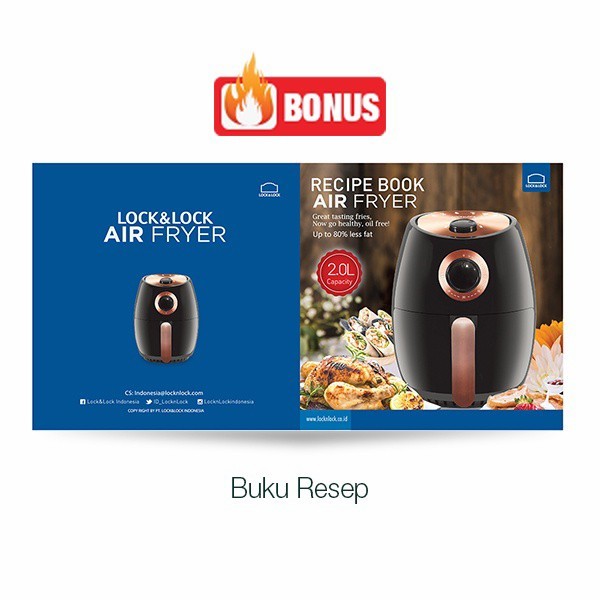 Air Fryer Lock N Lock - Lock and Lock AirFryer Series 2L Bonus 3 Item