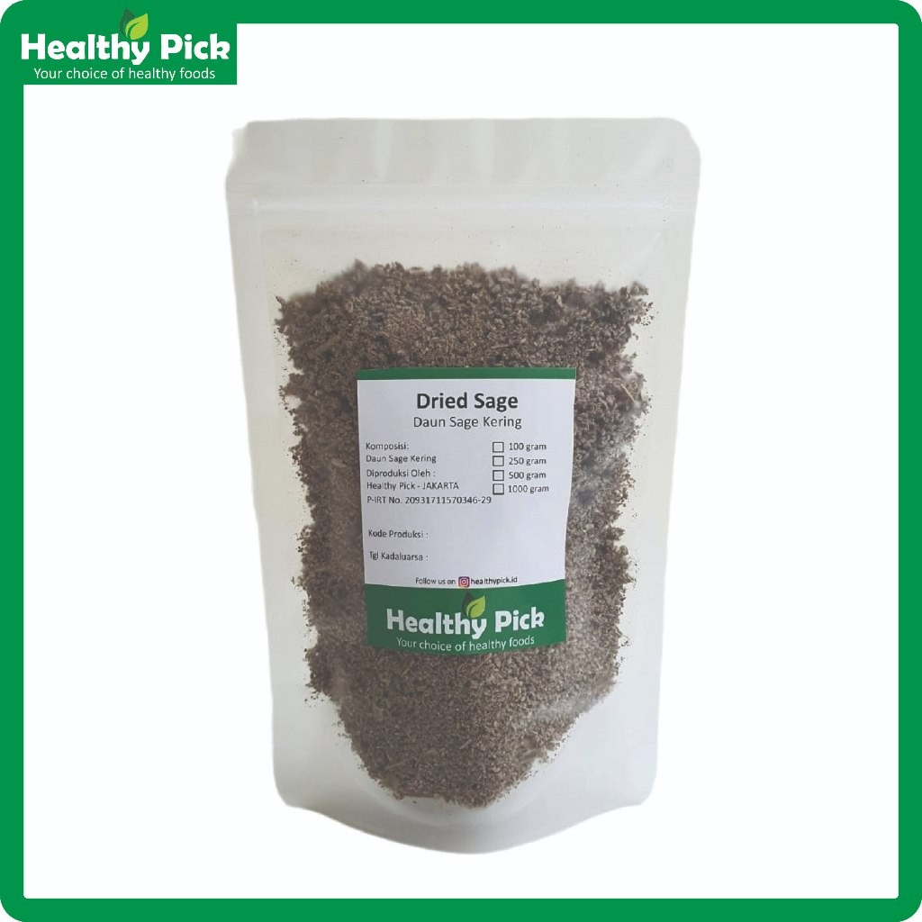 

Dried Sage (Daun Sage Kering) 500gr - Healthy Pick R8E65