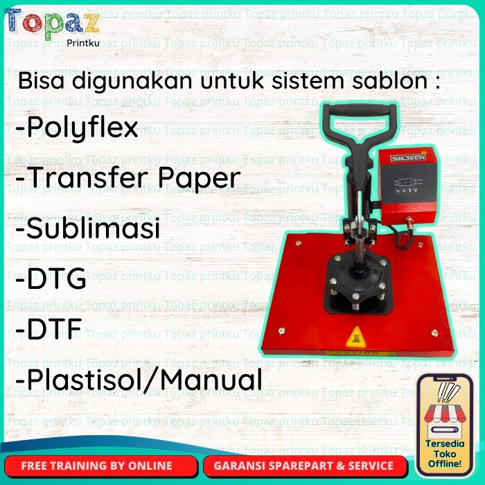 Mesin Press Sablon Kaos Digital 23 X 29 Heat Press Machine ( DTG, DTF, Polyflex) Hanya 600 Watt