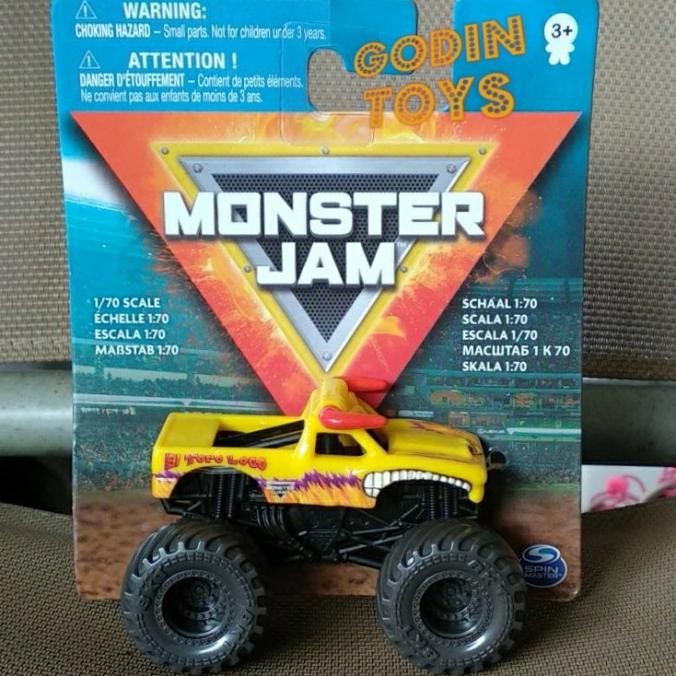 

Monster Jam El Toro Loco yellow kuning 1/70 Minis Original Spin Master