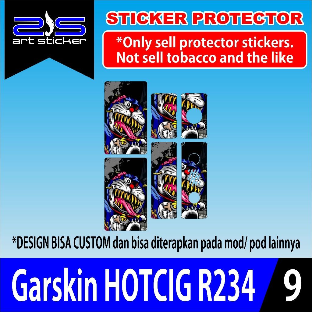 

*PromoTerjangkau* Stikerr234 Luar Uv Printing Zombie Doraemon Garskin Wrap Stiker Premium / X Casing Case COD