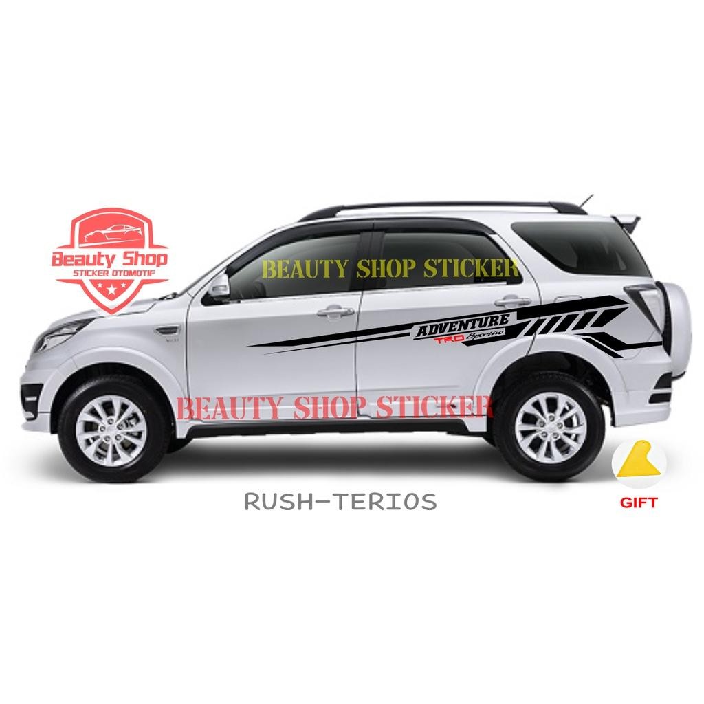 Cutting Stiker Mobil Daihatsu Terios Sticker Mobil Toyota Rush Adventure Stiker Trd Sportivoa Avanza