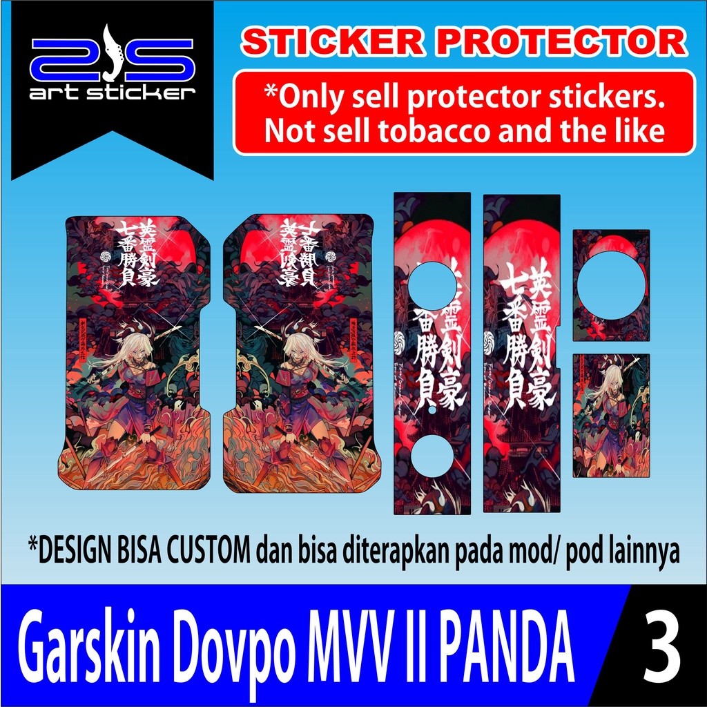 

*PromoTerjangkau* Dovpo Mvv Ii Panda Female Samurai Garskin Wrap Stiker Premium / X Casing Case COD