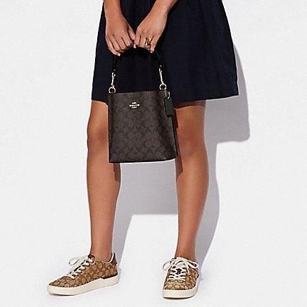 Sale Tas Wanita Ca582 Ca177 Mollie Bucket Bag 22 In Signature Canvas Factory Outlet