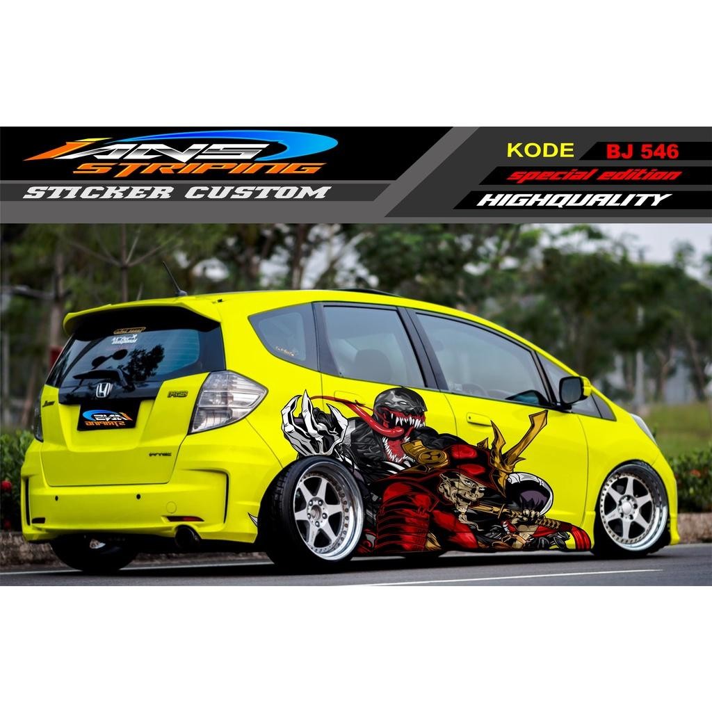 Sticker Variasi Mobil Jazz Brio Agya Sigra Sedan Swift / Decal Stiker Mobil Venom / Stiker Mobil