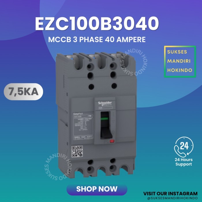 Pesan Now Ya Mccb 3 Phase 40 Ampere 3P 40A Original Sni Schneider Easypact Ezc100B