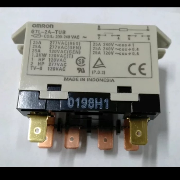 Relay Omron G7L-2A-TUB 25A coil 220V AC Omron Original