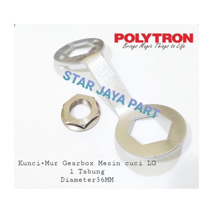 KUNCI GEARBOX + MUR GEARBOX MESIN CUCI POLYTRON 1 TABUNG / TOP LOADING