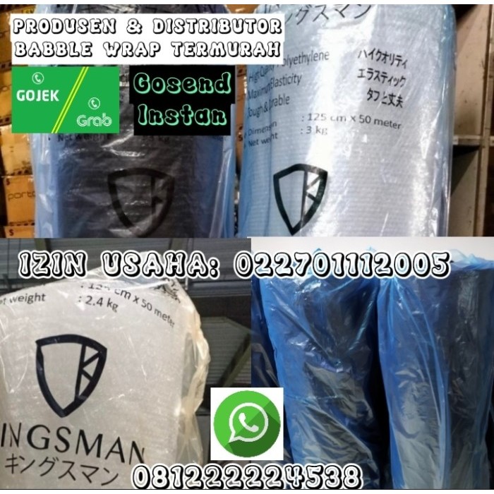 

bubble wrap hitam well pack 1 roll 125x50 m termurah berat 3 kg