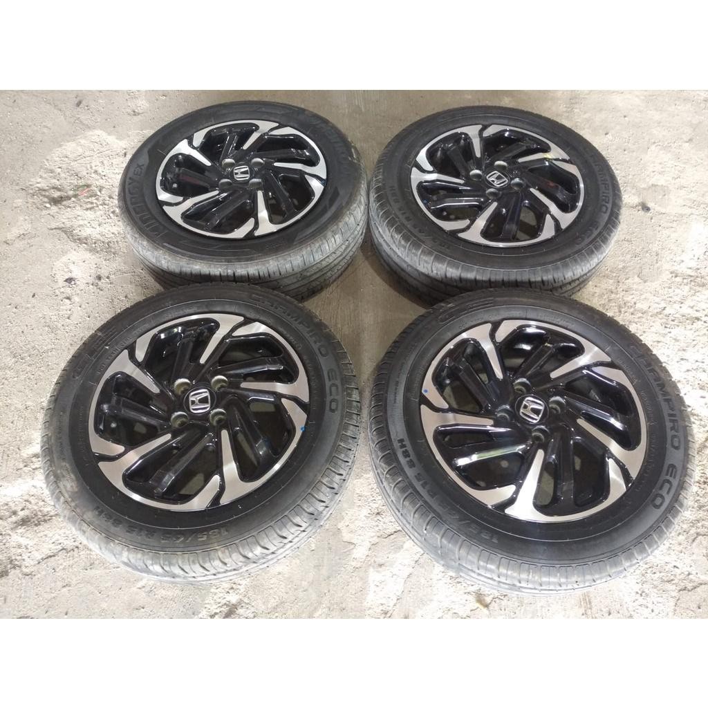 Pelek Mobil Velg Std Ori Oem Mobilio Ring 15+Ban 185/65/R15 Gt Champiro Bisa Buat Jazz City Brio Dll