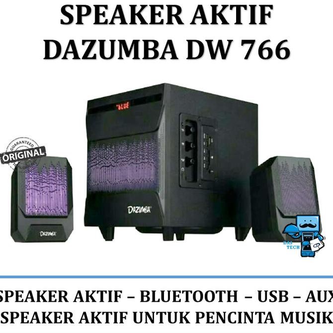 Murah Speaker Aktif Led Dazumba Dw 766 - With Bluetooth, Usb, Sd, Aux In