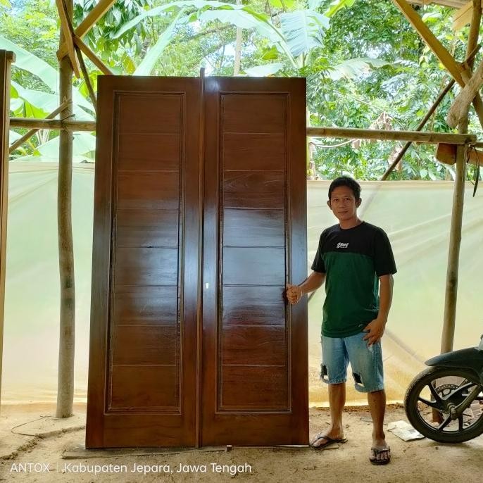 pintu jati, pintu rumah minimalis kayu jati furniture mebel Jepara