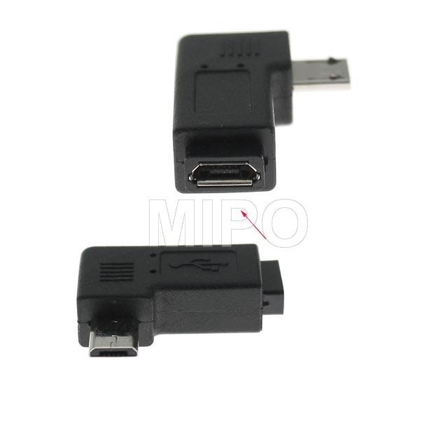 Connector USB Micro Male to Female L Shape