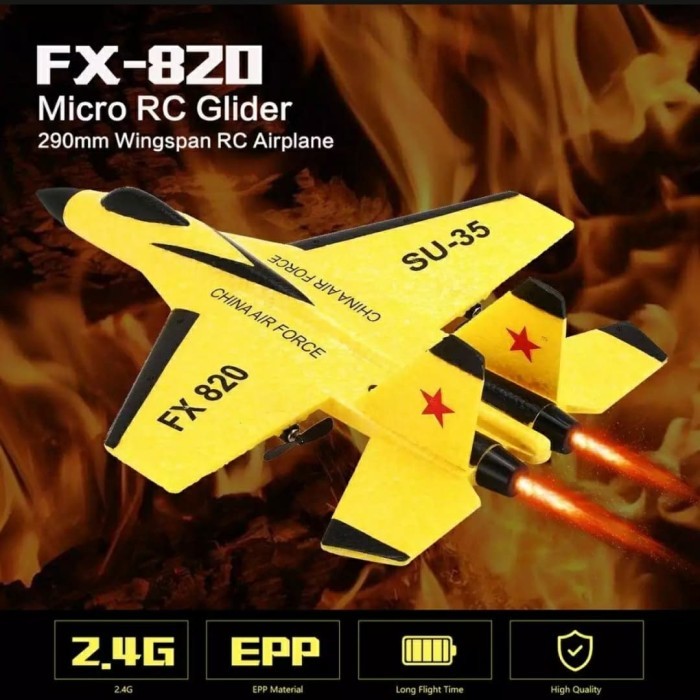 Pesawat Terbang Remote Control FX 820 Shukoi SU 35 Glider Raptor