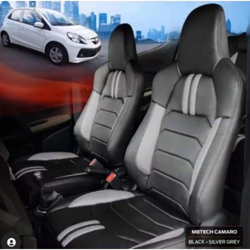 Sarung Jok Mobil Brio Satya,Brio Rs,Brio Lama Depan Belakang (Fullset) Bahan Mbtech